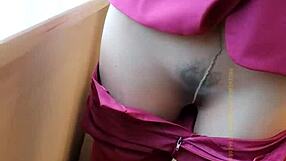 Yuzhen, the school sex goddess, in erotic silk socks uniform seduces a job seeker who is then forced to strip search and masturbate
