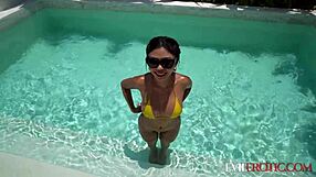 yo, ever seen a wild surprise sex scene with a hot influencer by the pool?
