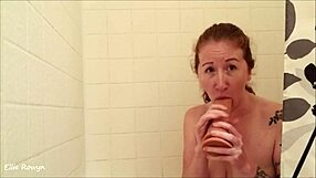 Redhead Milf SUCKS DICK in Shower Ellie Rowyn