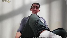 Vigilante Cop Uses Feet For Domination Footjob On Prisoner In Gay Roleplay