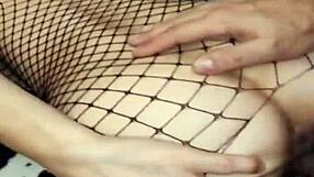 sexwife bangs husband's friend in stockings for anal fun 😜