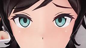 Matsukaze Kantai Collection anime fux in wild cartoon action