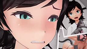 Matsukaze Kantai Collection anime fux in wild cartoon action