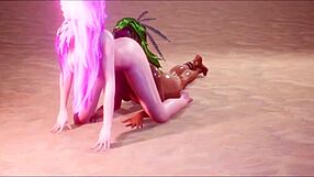 Valerie Visxen Meets Maya The Bird Girl In Wild Life