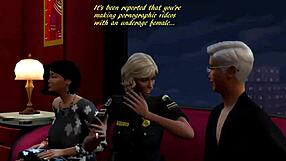 Interracial threesome with 3D animated characters and a happy ending