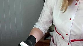 Russian depilation master SugarNadya trims penis and balls before patient’s sudden ejaculation in hospital