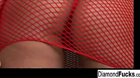 diamond kitty sticks a toy in her tight ass
