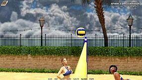 busty babe gives handjob and titjob in public college shower - but is it taboo in this 3d hentai game?