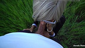 Veronika's outdoor POV blowjob: a must-see fetish film