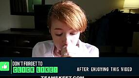 Girl blows guy then gets fucked and covered in cum 😏