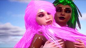 Valerie Visxen Meets Maya The Bird Girl In Wild Life