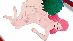 Shino, Mandalay, Mei, and Izuku in Wild My Hero Academia Hentai Sex