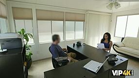 Dirty hands of a horny loan agent with a camera