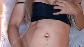 Beautiful transvestite touching the dick in detailed crossdressing scene