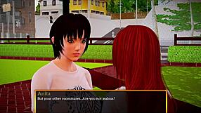 i'm watching my new family with big and small tits in this cartoon game.