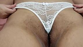 Pretty Young Girl In Lingerie Sensually Teasing Her Pussy And Tits