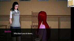 in my new family 16, the brunette teen 18+ shows off her big tits and ass in erotic scenes