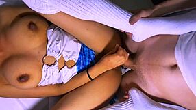 Latina Teen 18+ Student Cheats with Experienced Mature Woman in College