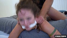 Petite 18+ amateurs like it rough with hair pulling, anal, and eye rolling during hard fucking.