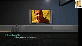 in my new family 16, the brunette teen 18+ shows off her big tits and ass in erotic scenes