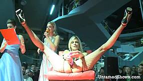 Horny slut spreading her legs at the sex show, want to see?