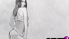 Amazing Brunette Milf Model Niemira Displays Perfect Natural Curvy Body In Stunning Striptease