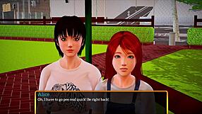 i'm watching my new family with big and small tits in this cartoon game.