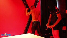 Twink slave submits to spanking and deepthroat in bdsm