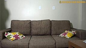 Big ass homemade brunette gets pumzied hard