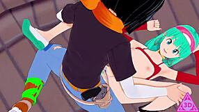 i watch koikatsu bra c18 dragon ball in uncensored anime sex scene with blowjob and handjob.