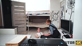 A clever student of Tutor4k tempt a mature teacher and makes her fall in love