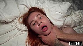 Petite redhead Chloe Star craves rough pounding.
