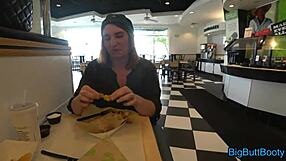 Watch the horny fat bbw couple give blowjob and fucking leading to cumshot creampie