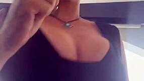 Blonde's Tits Bounce Out At Gym