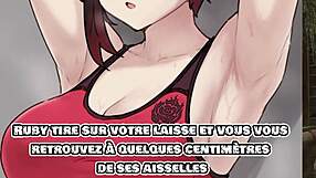 Ruby and Blake lead RWBY Hentai with femdom denial