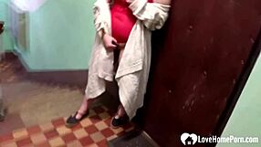 Amateur redhead bends over for hardcore anal on camera