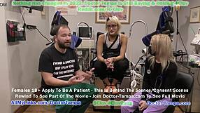 Doctor Tampa conducts Channy Crossfire's yearly gyno exam. Nurse Stacy Shepard assists in Florida hospital.