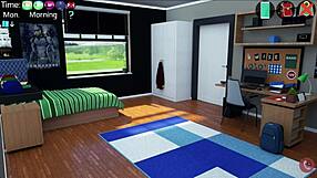 Beautiful woman with perfect body in 3D adult game