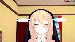 Implacable blowjob scene in Azur Lane fantasy