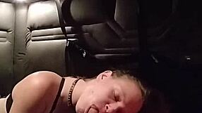 kitty gives an intense blowjob with buttplug in ass for bdsm fun!