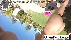 Olivia enjoys herself in the pool during the summer