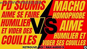 A powerful French hetero master dominates a young gay submissive in a hard plan.