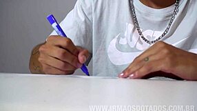 Anal sex and ass licking with a Brazilian stud