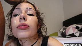 शैडेन रोग एक्सट्रीम डीपथ्रोट ले रही है, बिना रहम के फेसफक!