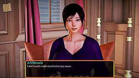A walkthrough of the visual novel game My new stepfamily 583