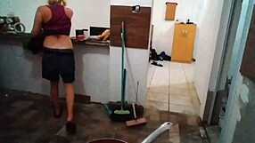 Blonde MILF Stella Still SHOWS BIG TITS in Kitchen. Full on Red for Sexy Fun!