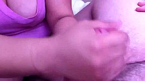 Latina amateur gives ball busting blowjob with licking