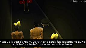 gareth returns and hangs out with all his housemates in a group setting