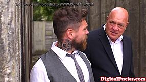 Blonde with big tits gets her throat slammed hard