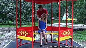 Blonde Marina's Casual Teen Sex Involves Hairless Pussy, Blowjob, And Hardcore Riding
